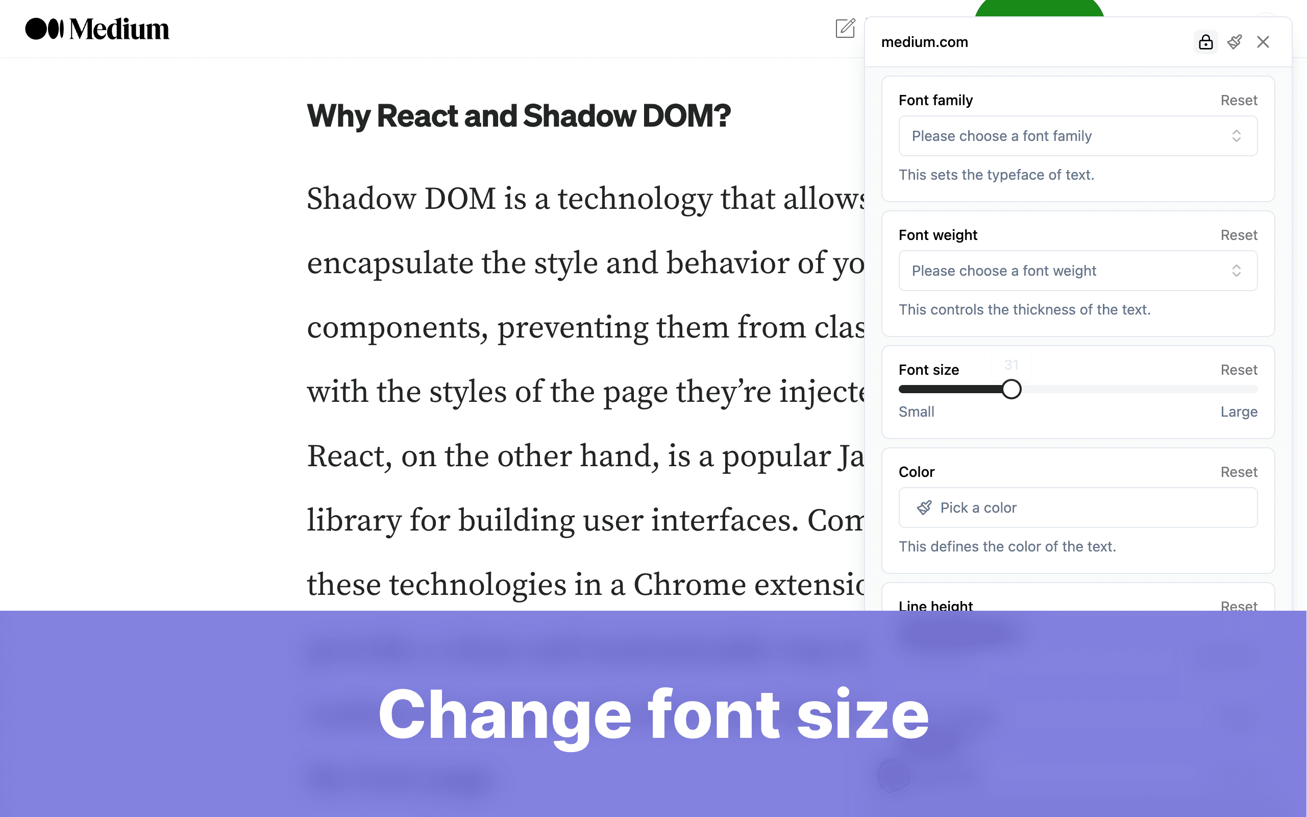 BetterFont change font size